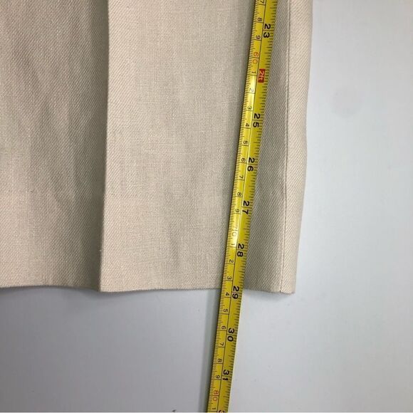 Lafayette 148 New York Linen Barrow Pants TanSize 14 - Picture 11 of 12